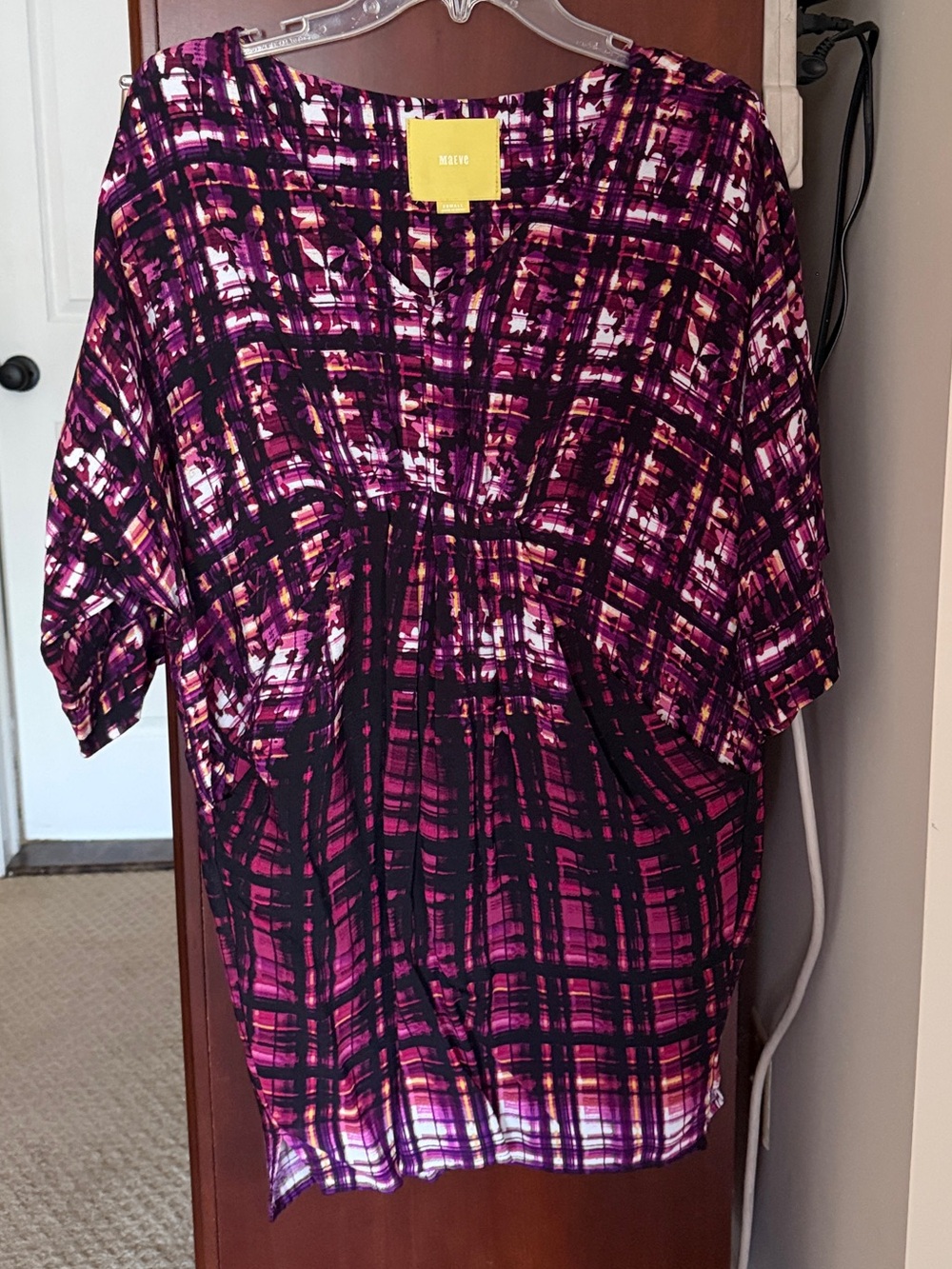 Maeve Pink Plaid Pull-On dress